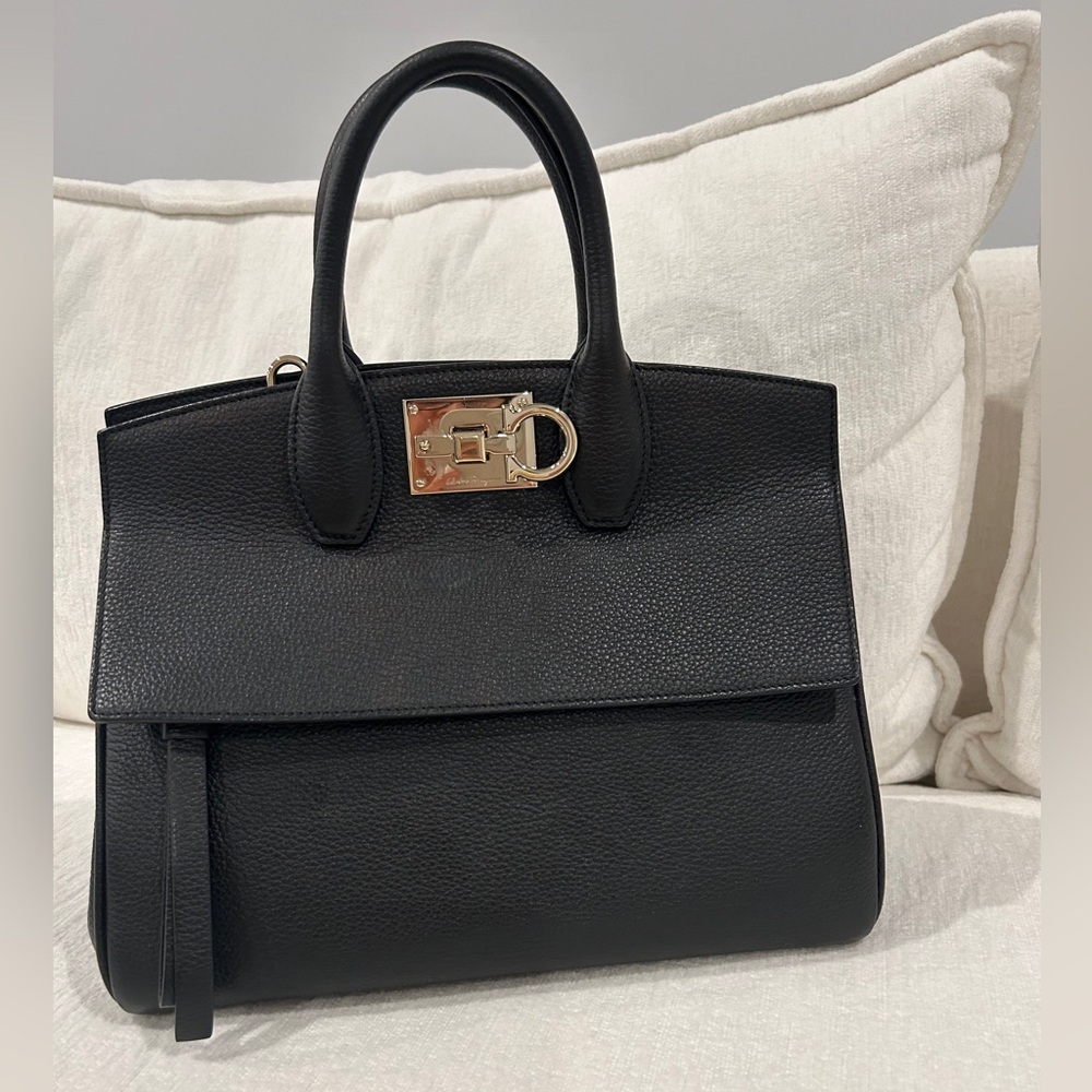 Salvatore Ferragamo Studio Bag Small Leather Satchel